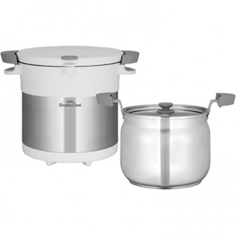 Термокастрюля THERMOS SHUTTLE CHEF KBC-4500 PWH 4.5л. белый/серебристый 451538