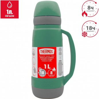 Термос THERMOS WEEKEND 36 1,0L Series Green со стеклянной колбой