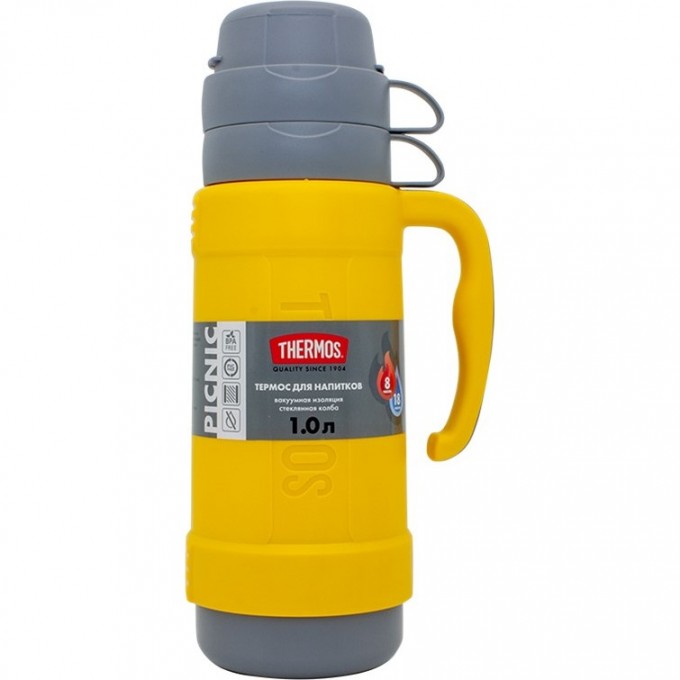 Термос для напитков THERMOS PICNIC 40-100 1 л, желтый 674012