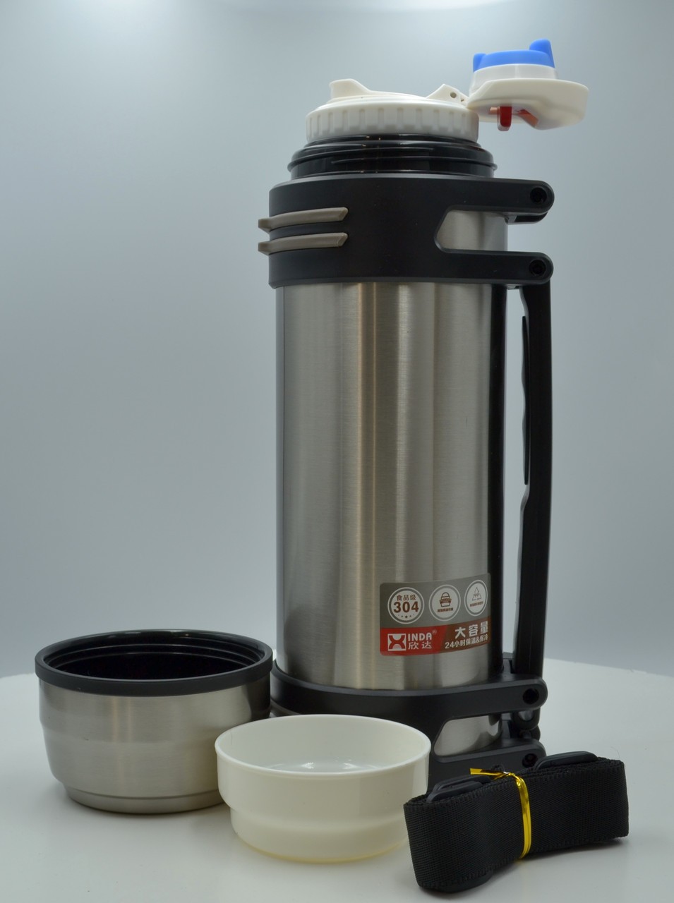 Обзор THERMOS FDH-2005, 2 Л. Качественный термос с широкой горловиной,  поильником и двумя кружками в комплекте